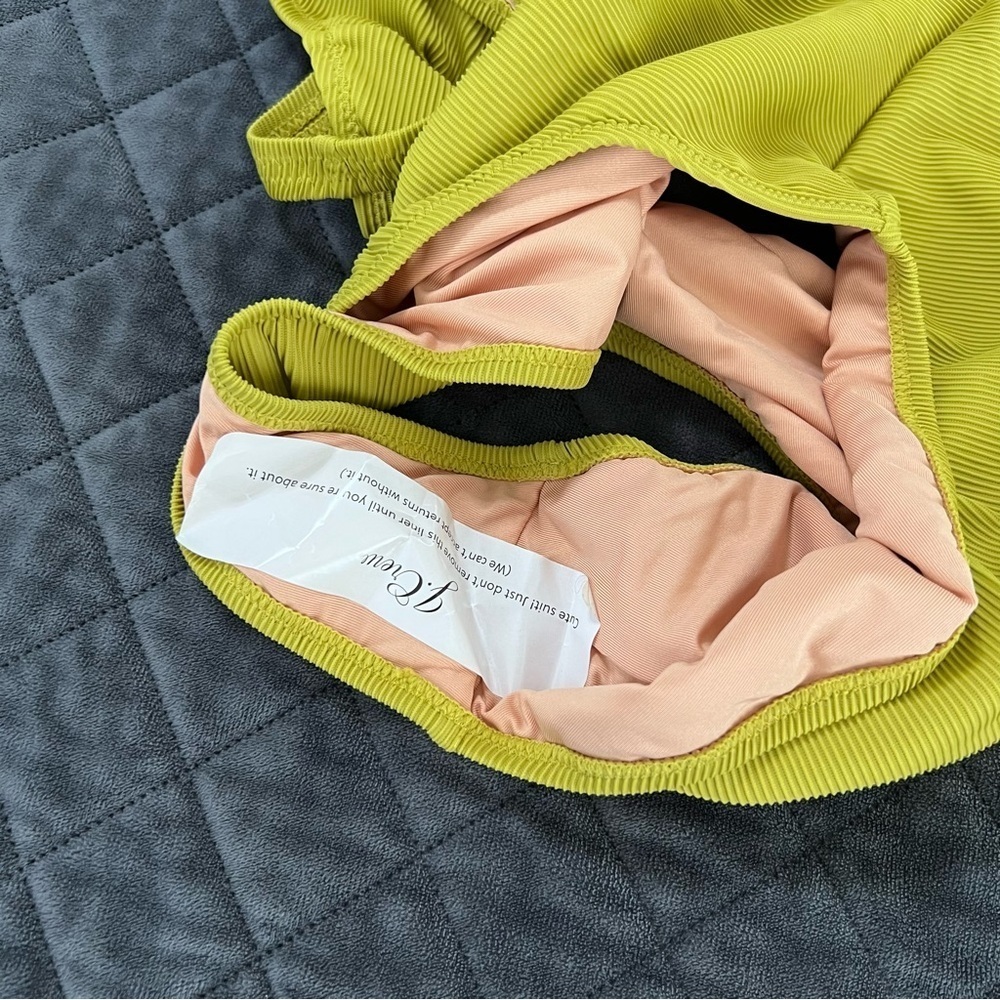 NWOT J Crew Ribbbed One Piece with Scoop Back in Salermo Olive - Picture 6 of 6